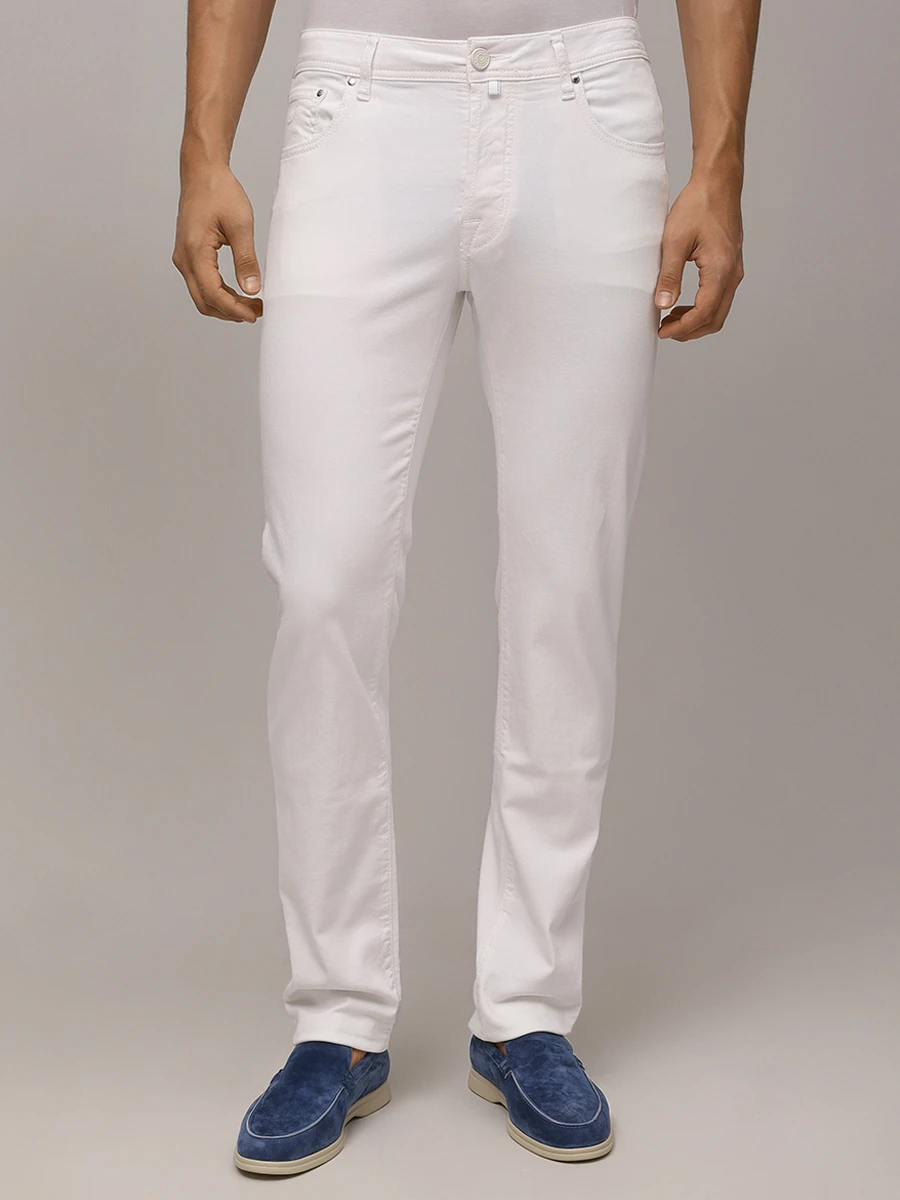 Джинсы Slim Fit хлопковые JACOB COHEN JUM_QE004 036 P3732 TR A00 Белый  Фото 4