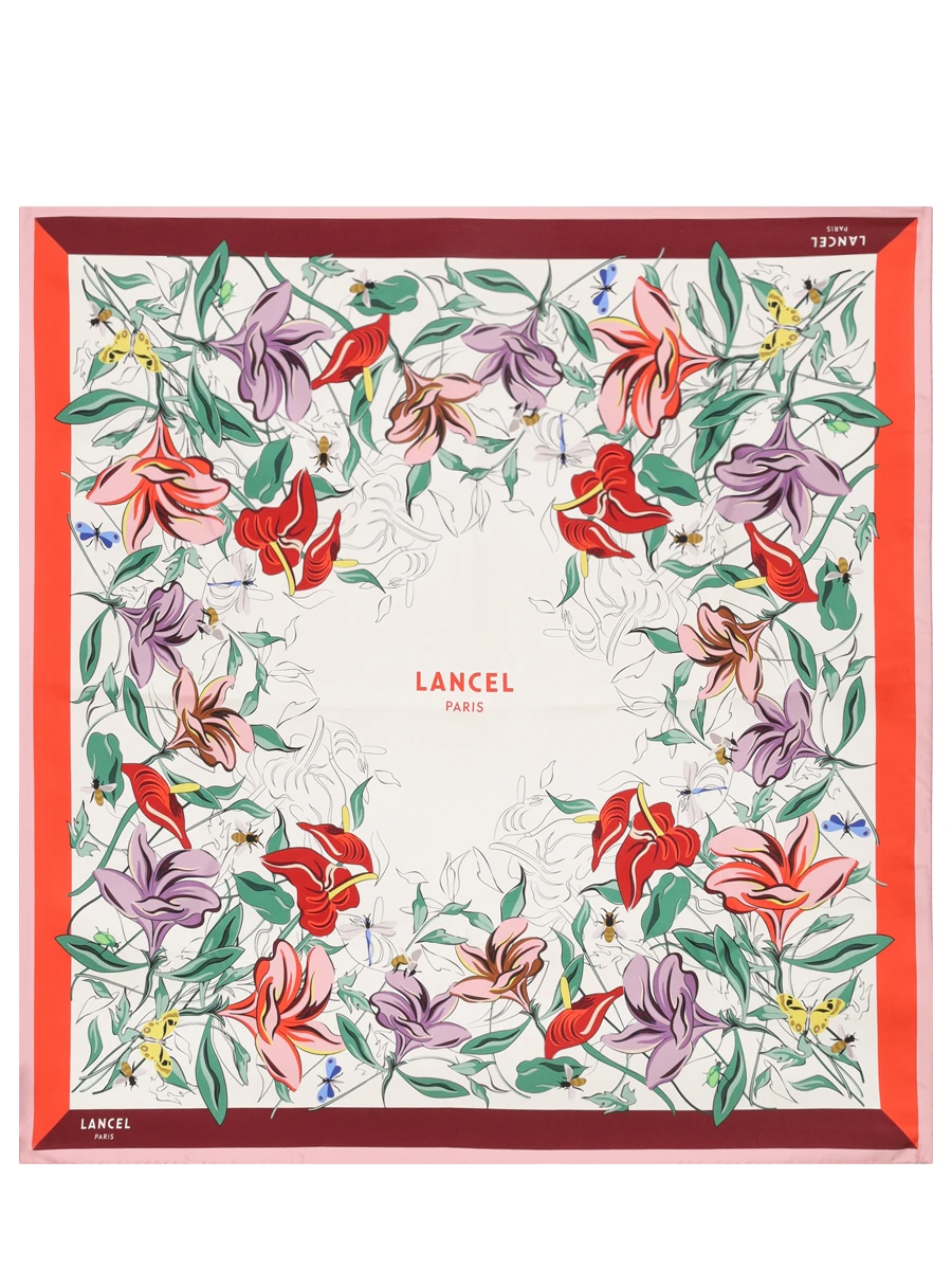 Платок шелковый LANCEL A13494 MI Бордовый 
