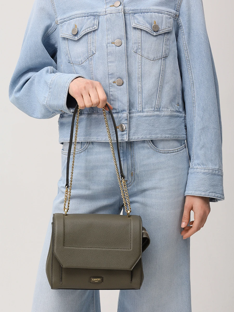 Сумка кожаная Ninon LANCEL A09222 YY Зеленый  Фото 2
