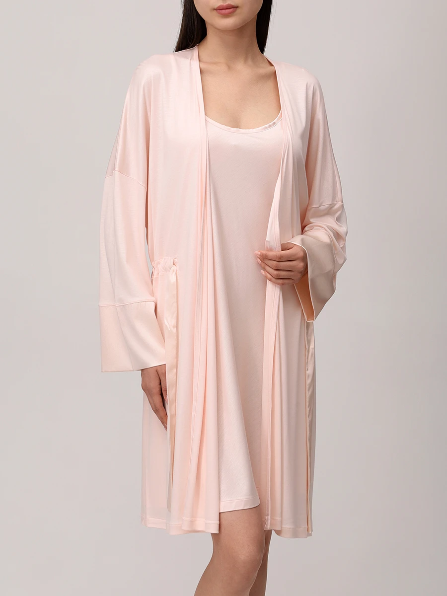

Халат из модала, Розовый, 900-55506/311