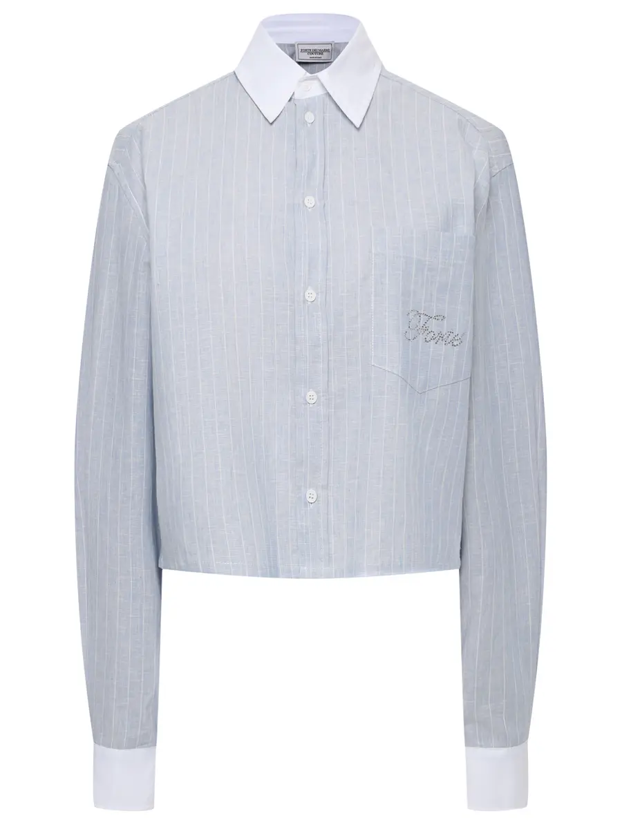 

Рубашка хлопковая, Голубой, 25SF5120