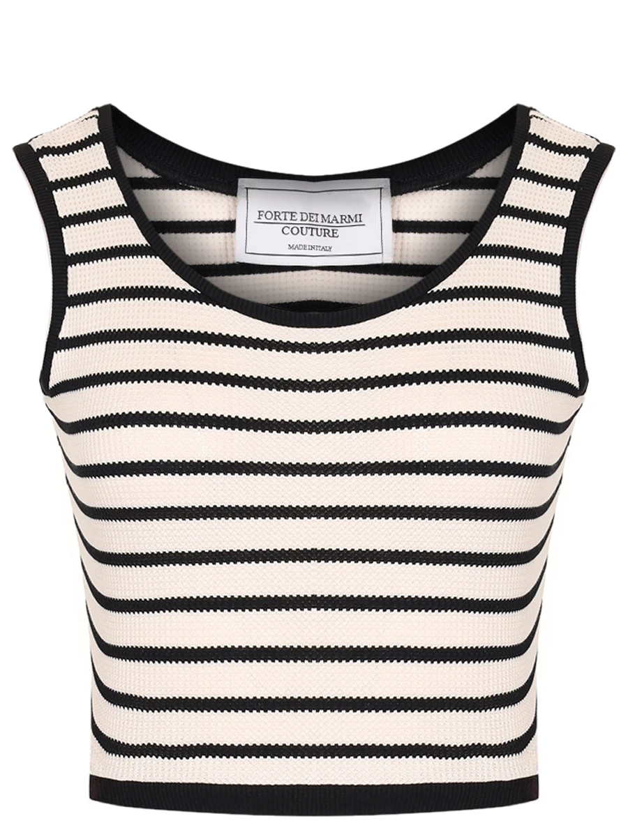 Топ хлопковый FORTE DEI MARMI COUTURE 25SF5203 Черный 