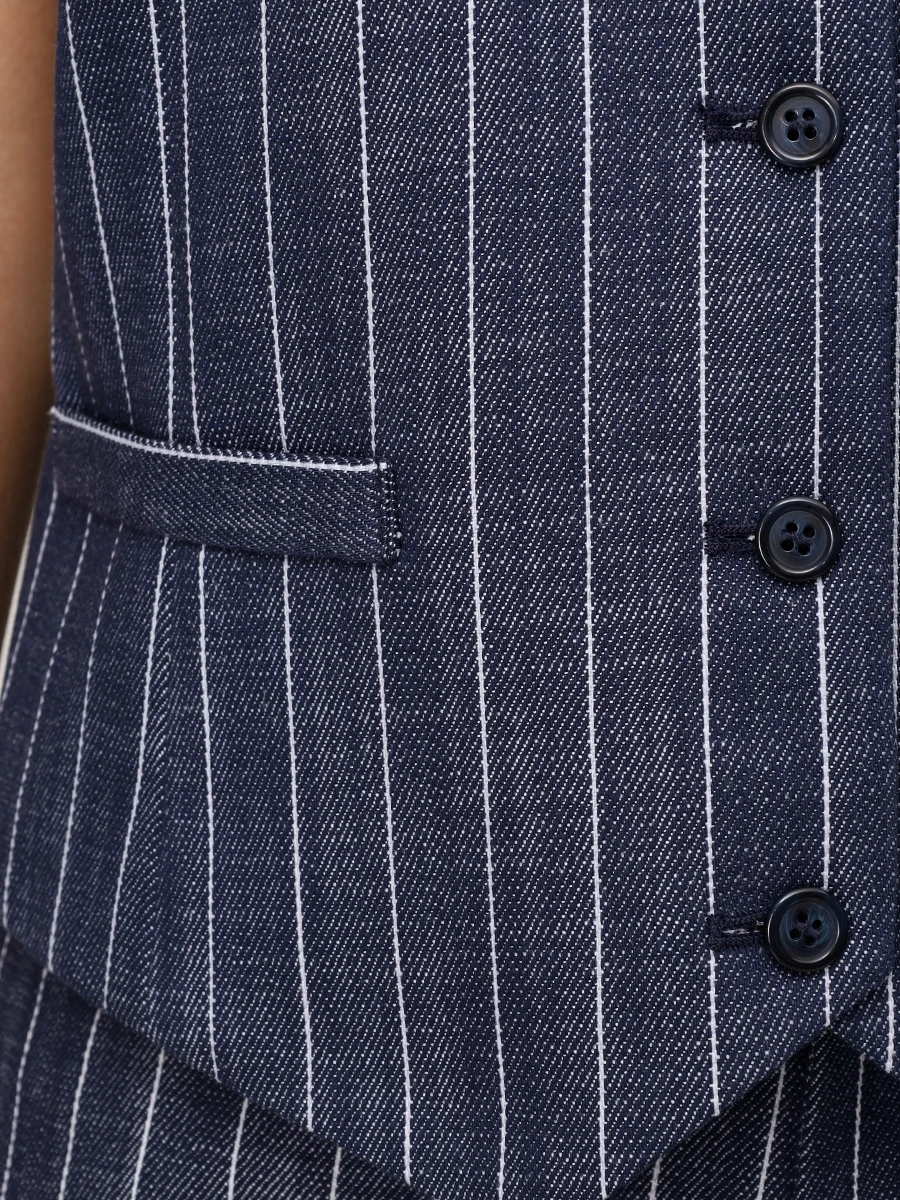Жилет хлопковый FORTE DEI MARMI COUTURE 25SF5431 Полоска  Фото 6