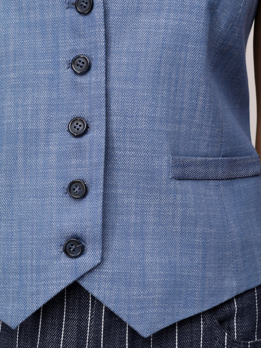 

Жилет хлопковый, Голубой, 25SF5432