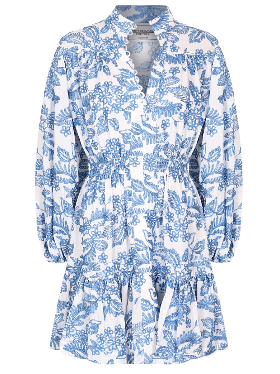 

Платье с вышивкой, Голубой, 25SF5616