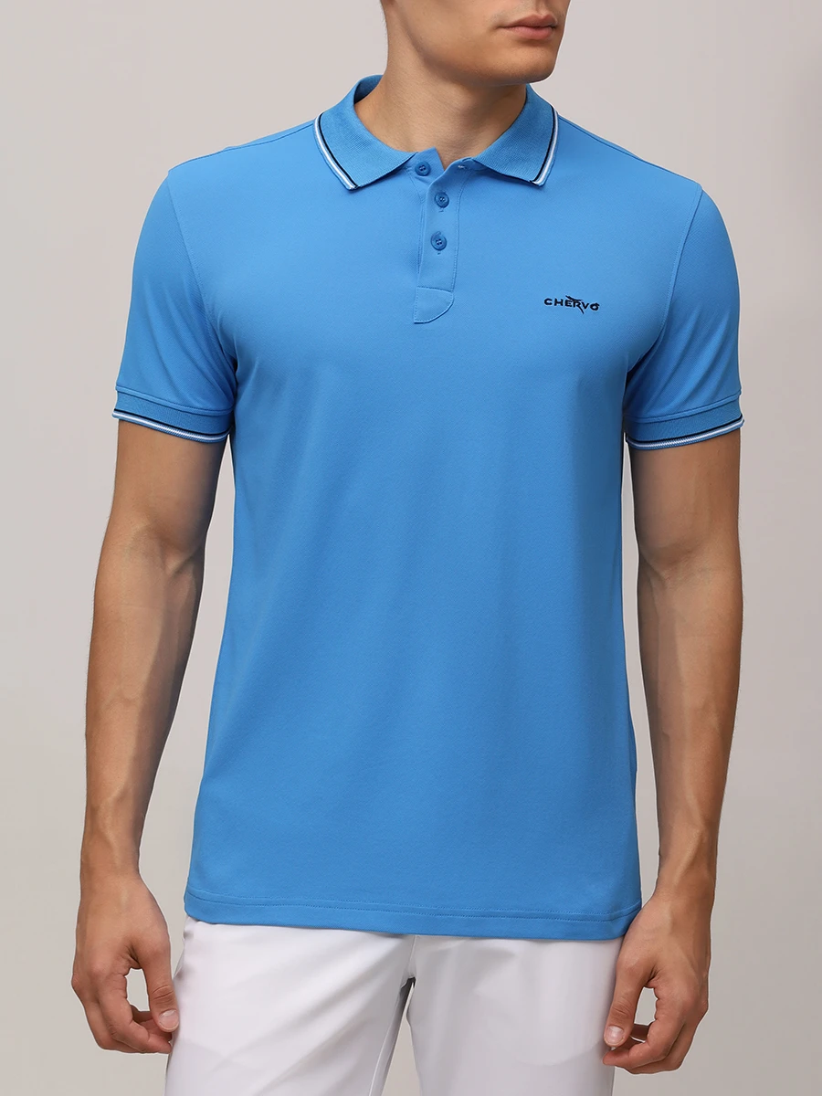 Поло Airton CHERVO A0217-T0304-5003 AIRTON Голубой  Фото 4