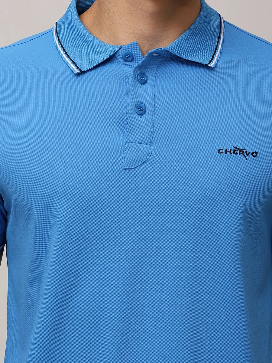 Поло Airton CHERVO A0217-T0304-5003 AIRTON Голубой  Фото 5