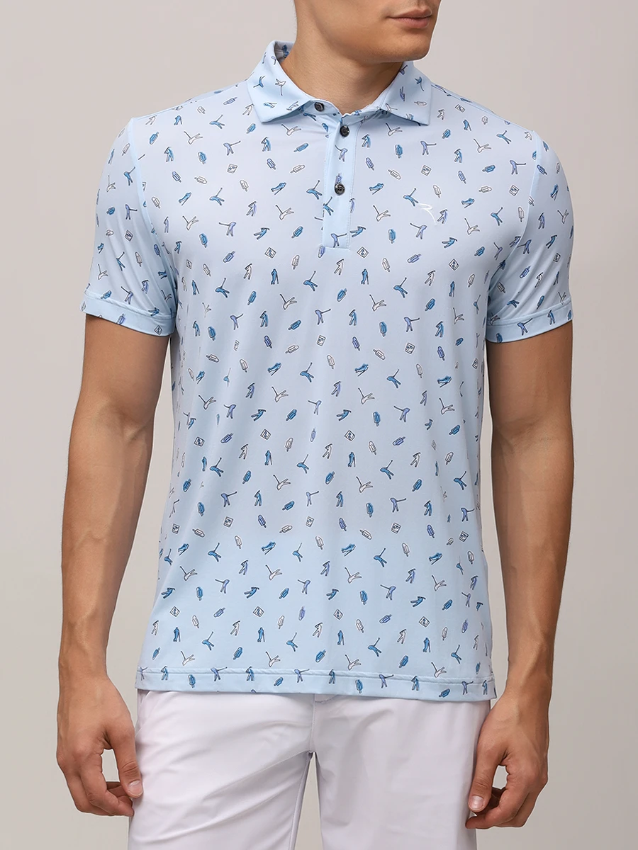 Поло Albergo CHERVO A1166-T0340-175E ALBERGO Голубой  Фото 4