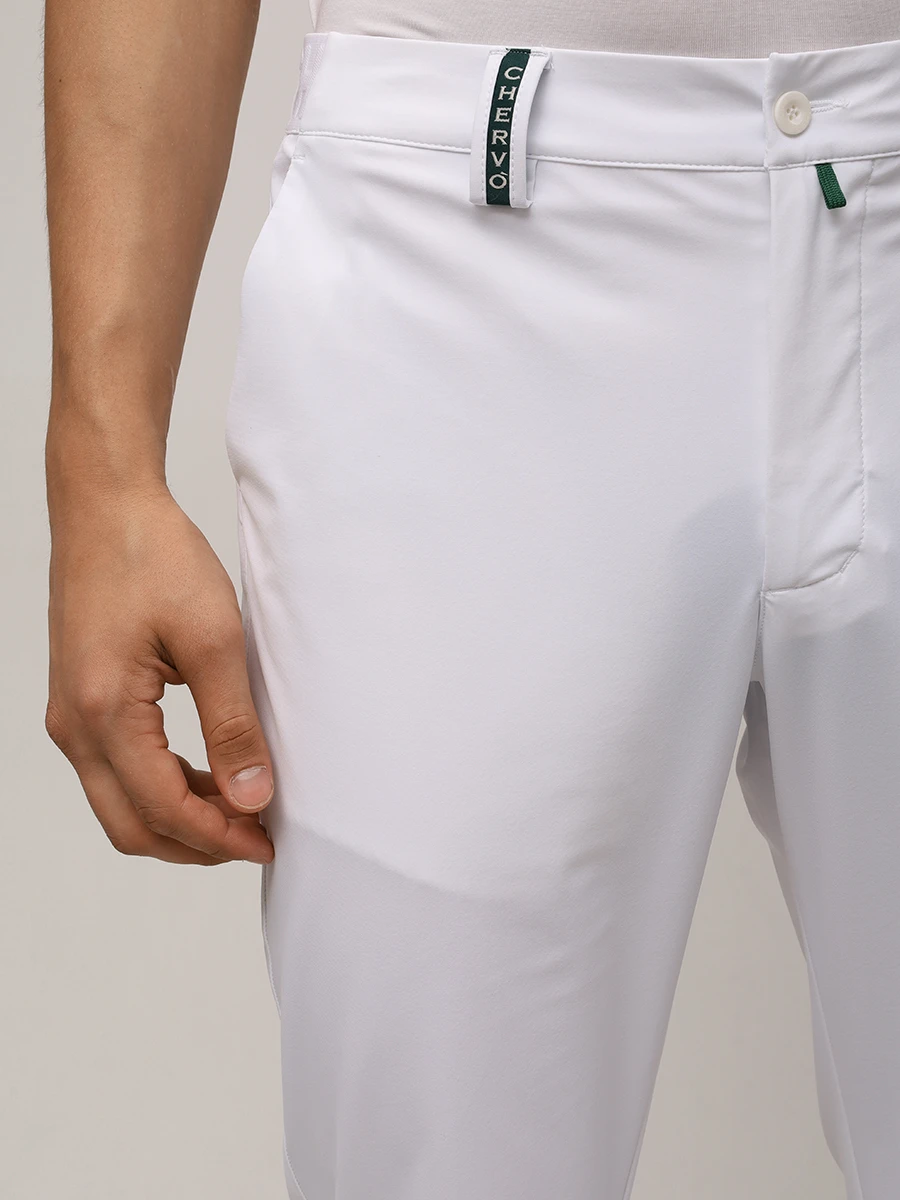 Брюки Scozzese CHERVO S0249-T0056-100 SCOZZESE Белый  Фото 5