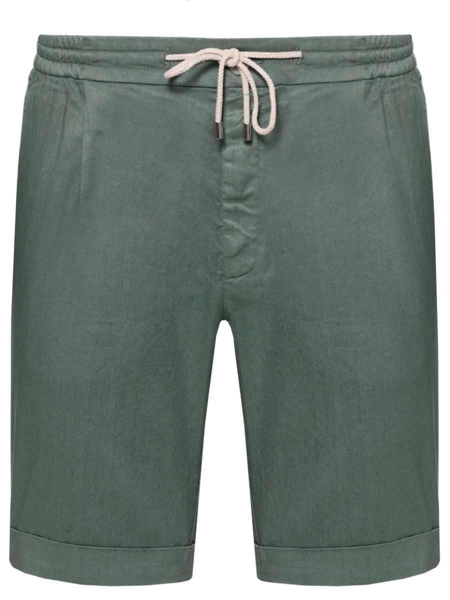 Шорты льняные PANICALE U360061BE/36U23B 0660 SEAWEED Зеленый 