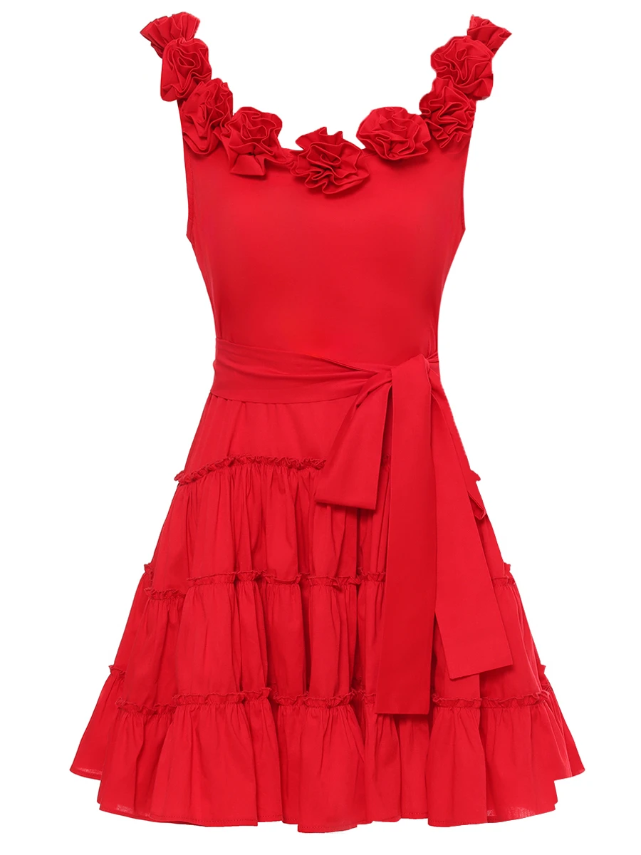 Платье Rosie хлопковое CHRISTINA BERLA Rosie Dress red Красный 