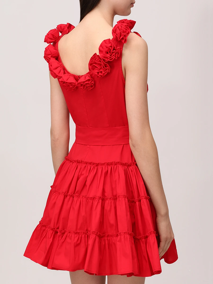 Платье Rosie хлопковое CHRISTINA BERLA Rosie Dress red Красный  Фото 3