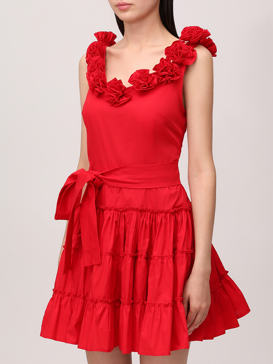 Платье Rosie хлопковое CHRISTINA BERLA Rosie Dress red Красный  Фото 4