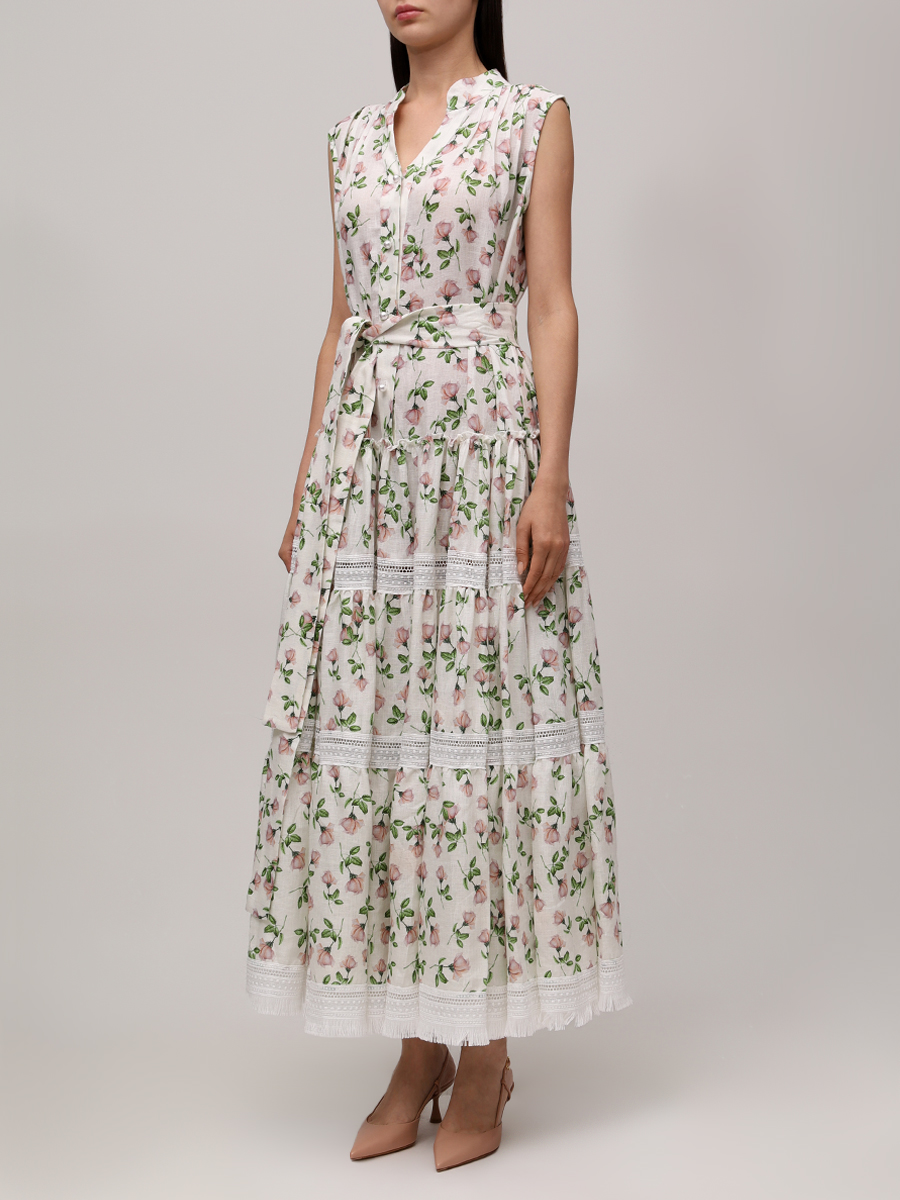 Платье Nicola льняное CHRISTINA BERLA Nicola Dress 34192 Цветочный принт  Фото 3