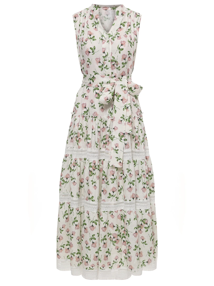 Платье Nicola льняное CHRISTINA BERLA Nicola Dress 34192 Цветочный принт 