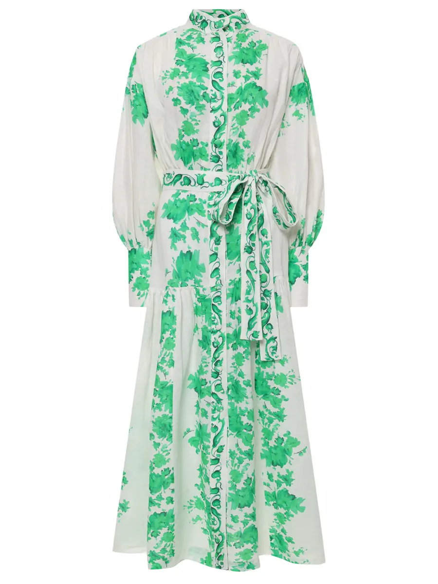 

Платье льняное, Белый, Luna Dress JUL23379_VAR3