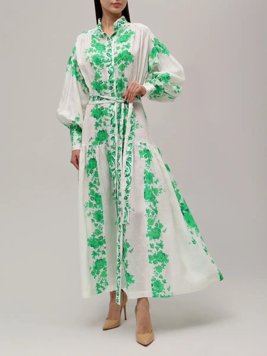 Платье льняное CHRISTINA BERLA Luna Dress JUL23379_VAR3 Белый  Фото 2