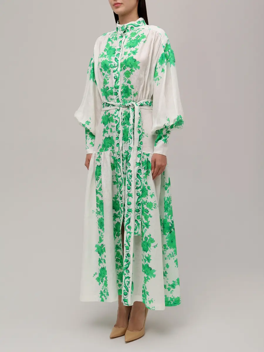 Платье льняное CHRISTINA BERLA Luna Dress JUL23379_VAR3 Белый  Фото 4