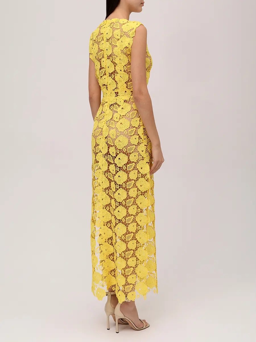 Платье гипюровое CHRISTINA BERLA Camilla Dress Желтый  Фото 3