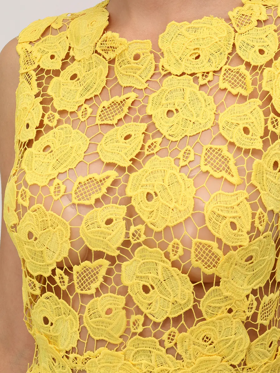 Платье гипюровое CHRISTINA BERLA Camilla Dress Желтый  Фото 5