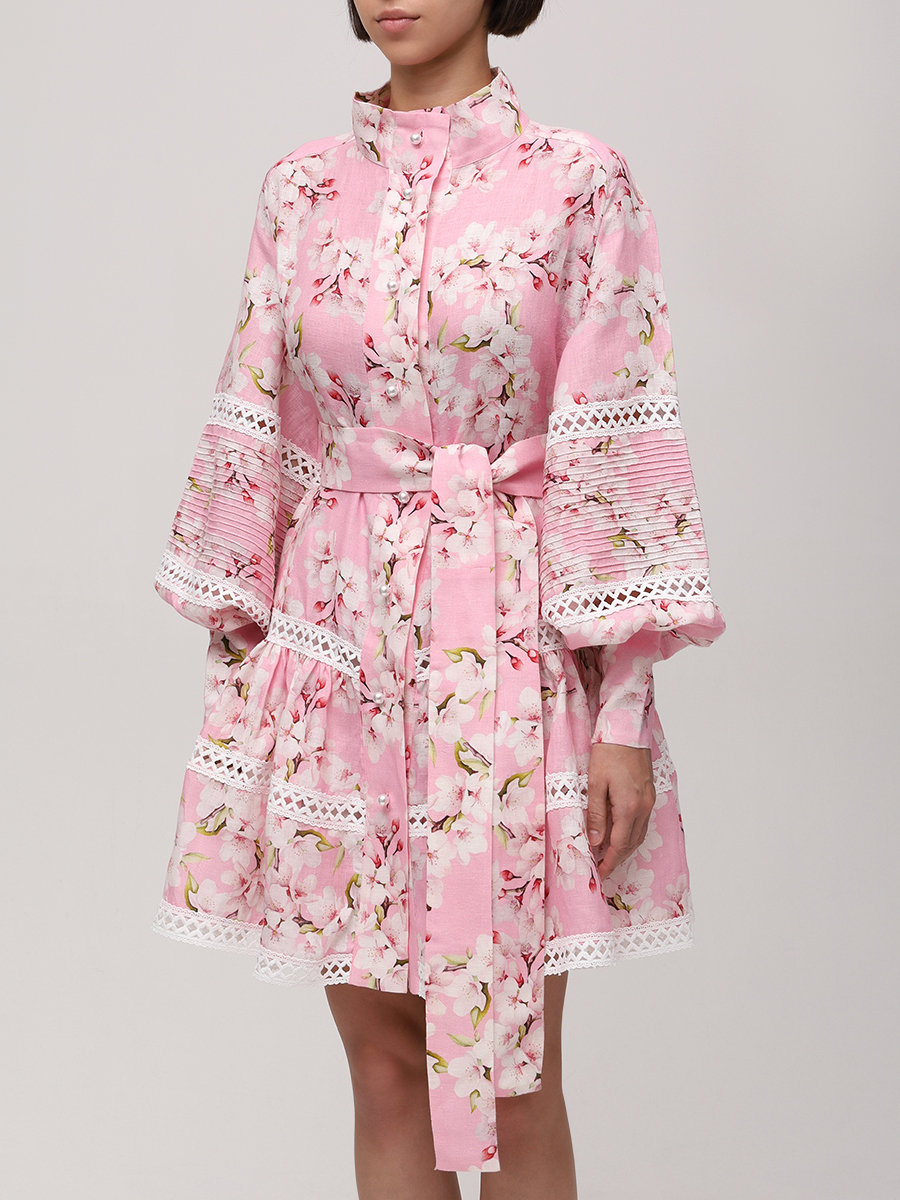 Платье Evelyn льняное CHRISTINA BERLA Evelyn Dress 53382 pink Розовый  Фото 4