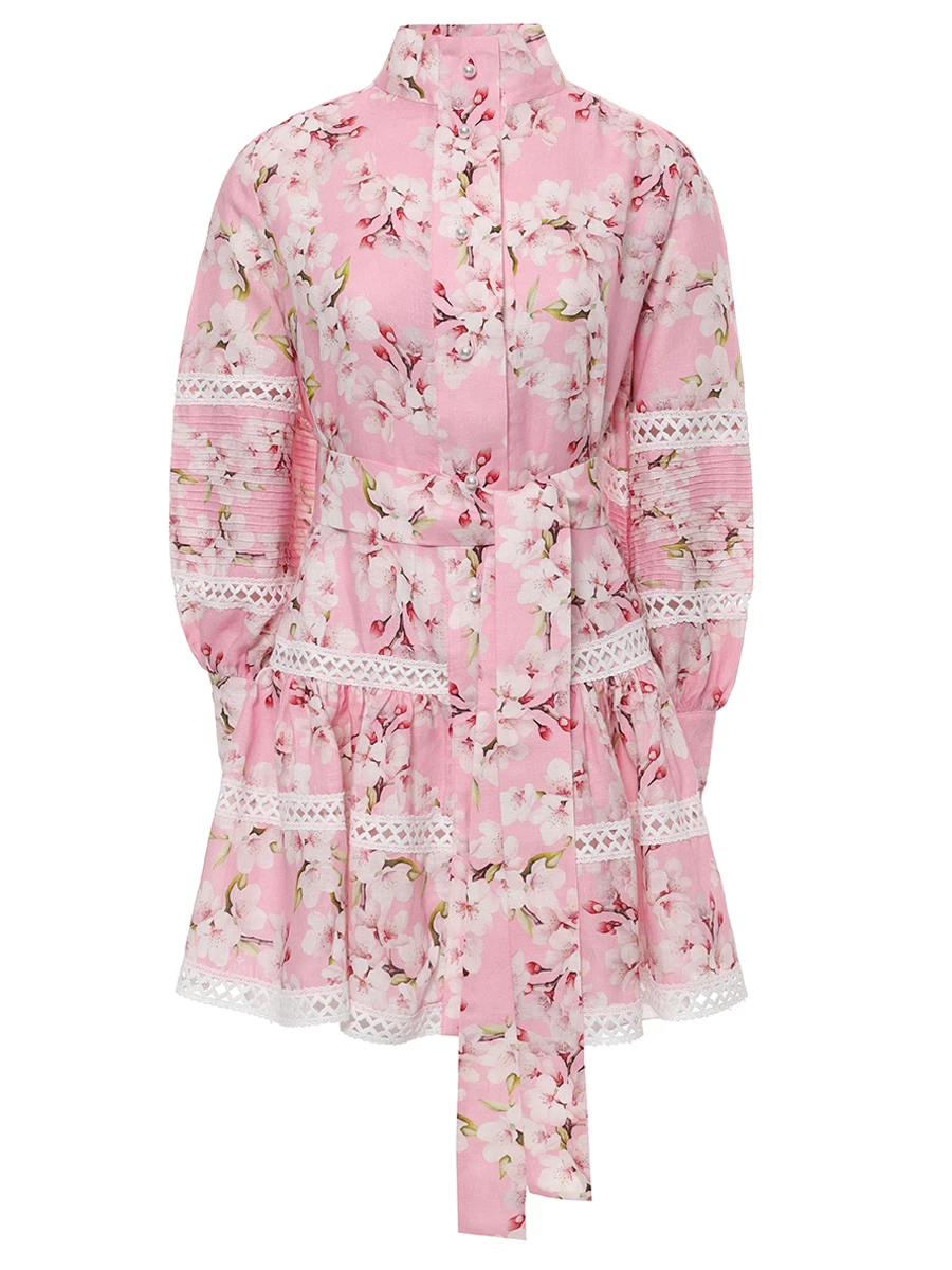 Платье Evelyn льняное CHRISTINA BERLA Evelyn Dress 53382 pink Розовый 