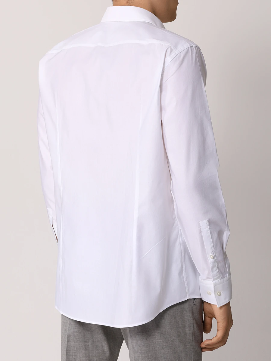 Рубашка Slim Fit хлопковая HUGO 50482056/199 Белый  Фото 3