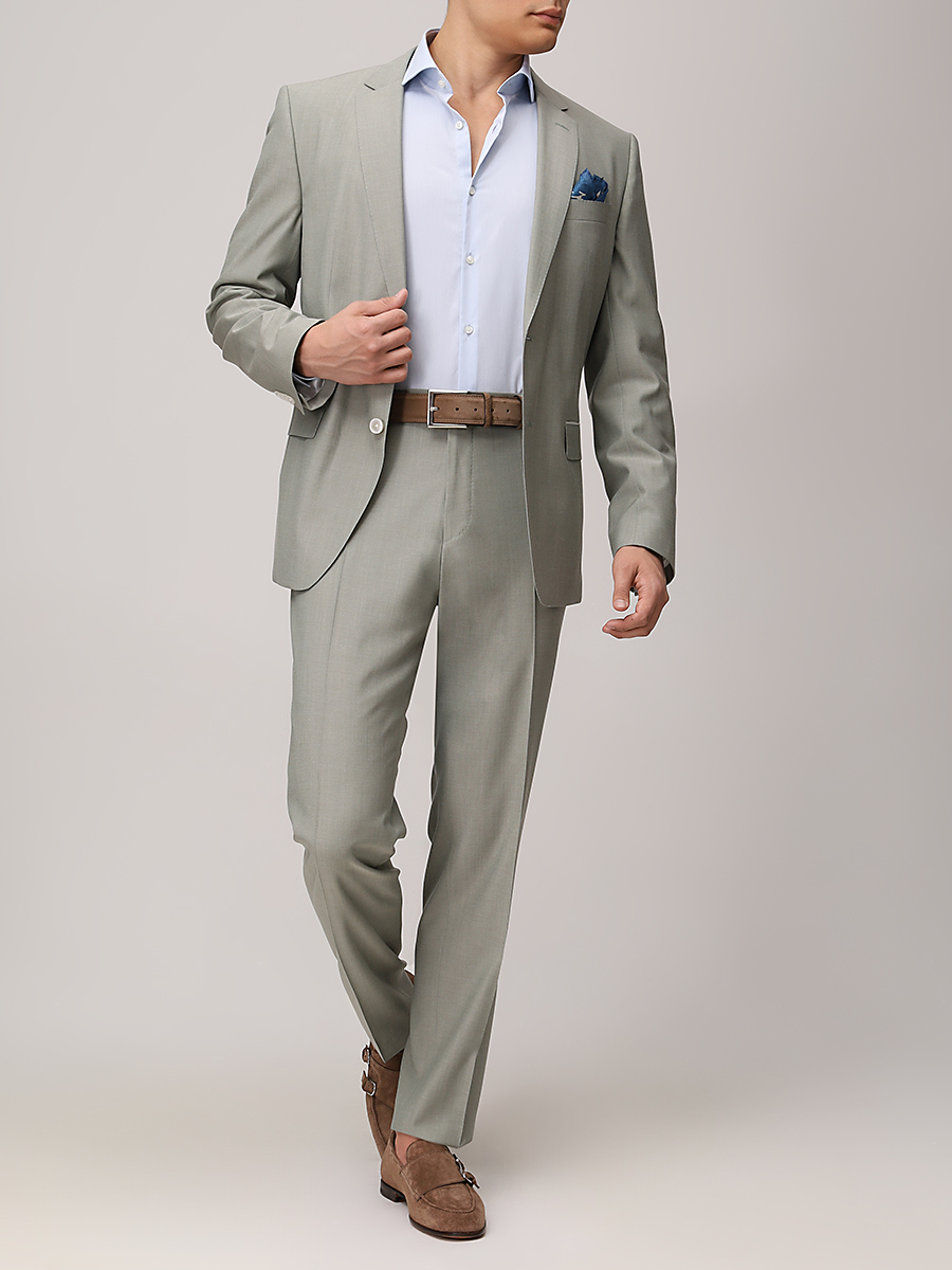 Рубашка Slim Fit хлопковая HUGO 50482056/459 Голубой  Фото 2