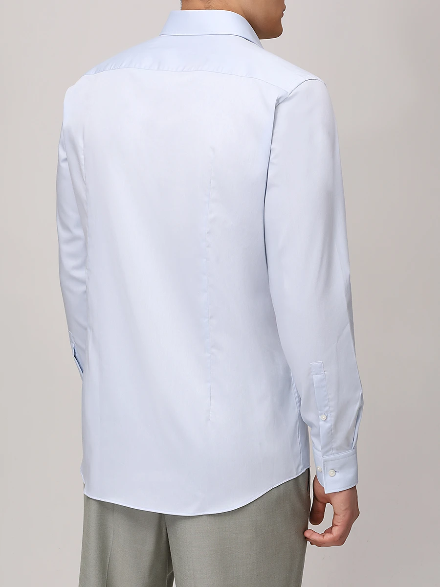 Рубашка Slim Fit хлопковая HUGO 50482056/459 Голубой  Фото 3