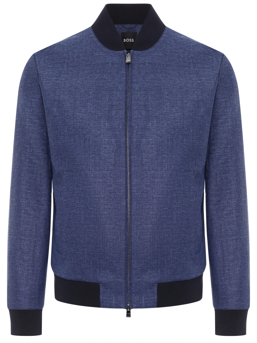 Бомбер Slim Fit из вискозы и льна Hugo Boss
