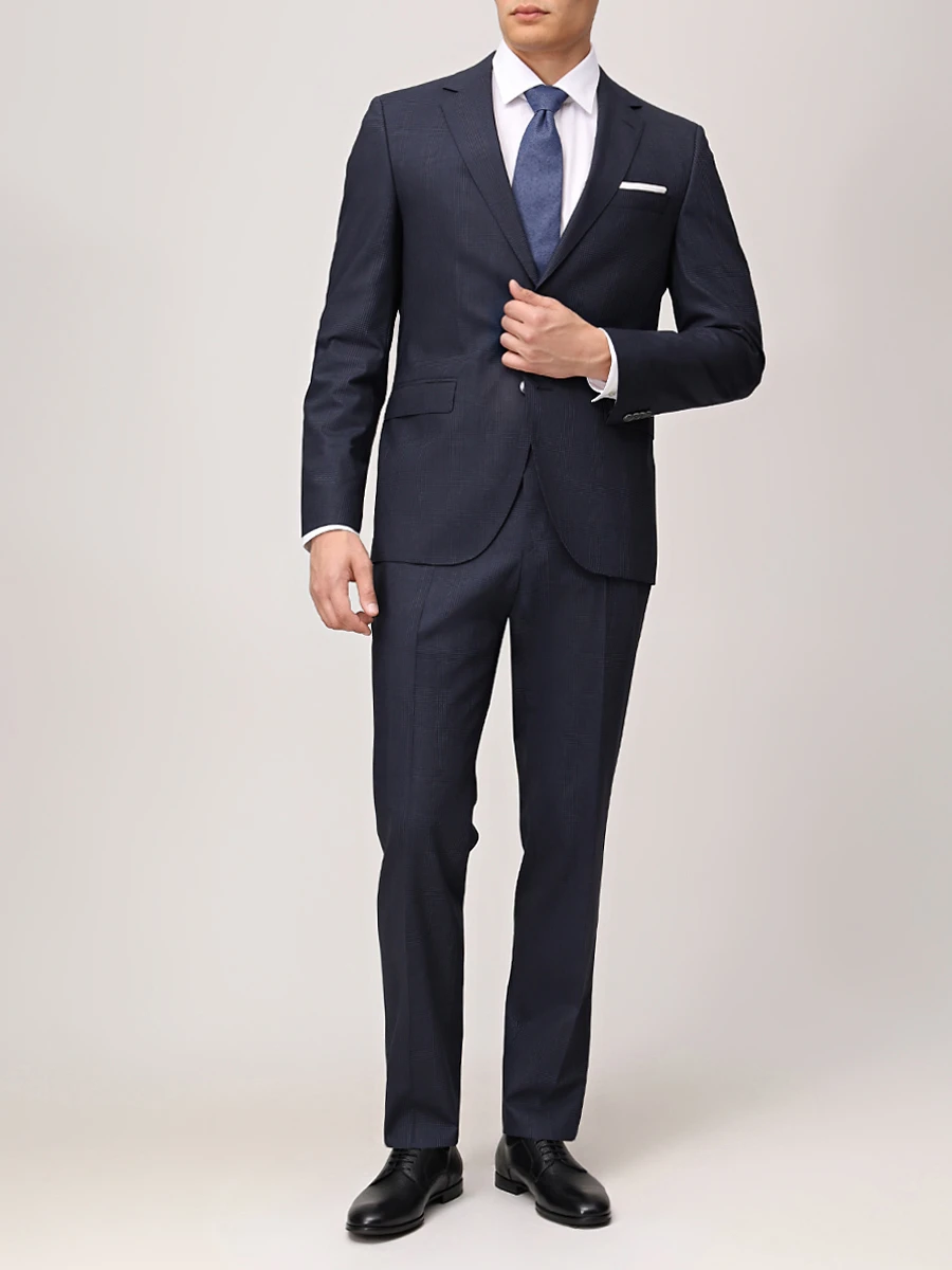 Костюм Regular Fit шерстяной BOSS 50540757/404 Синий  Фото 2