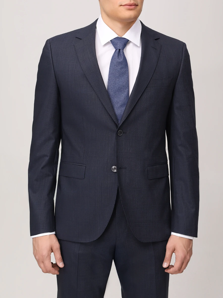Костюм Regular Fit шерстяной BOSS 50540757/404 Синий  Фото 4