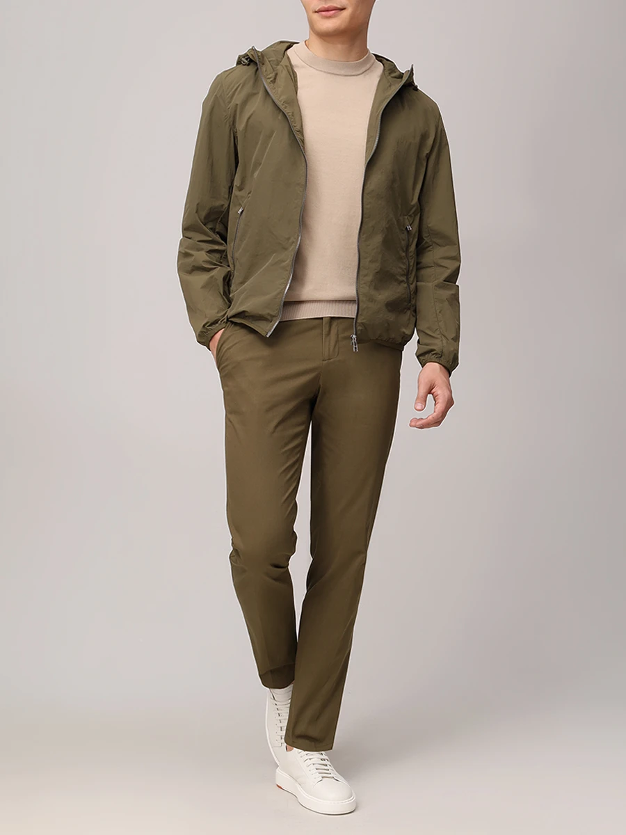 

Слаксы Slim Fit хлопковые, Хаки, 50539970/302