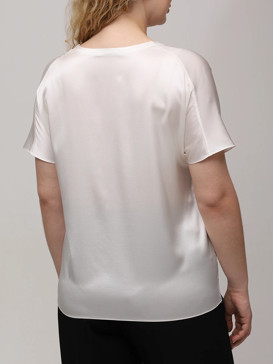 Топ шелковый FREE AGE WS25.TP087.6003.101 Белый  Фото 3