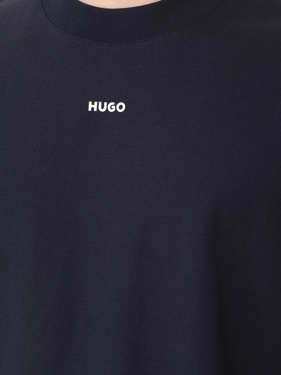 Футболка хлопковая HUGO 50488330/405 Синий  Фото 5