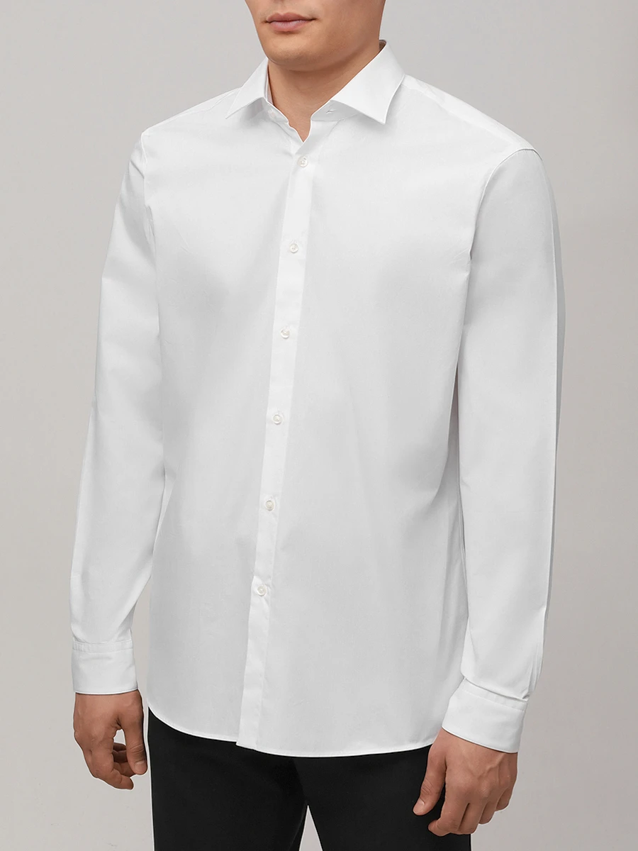 Рубашка Modern Fit хлопковая HUGO 50519812/199 Белый  Фото 4