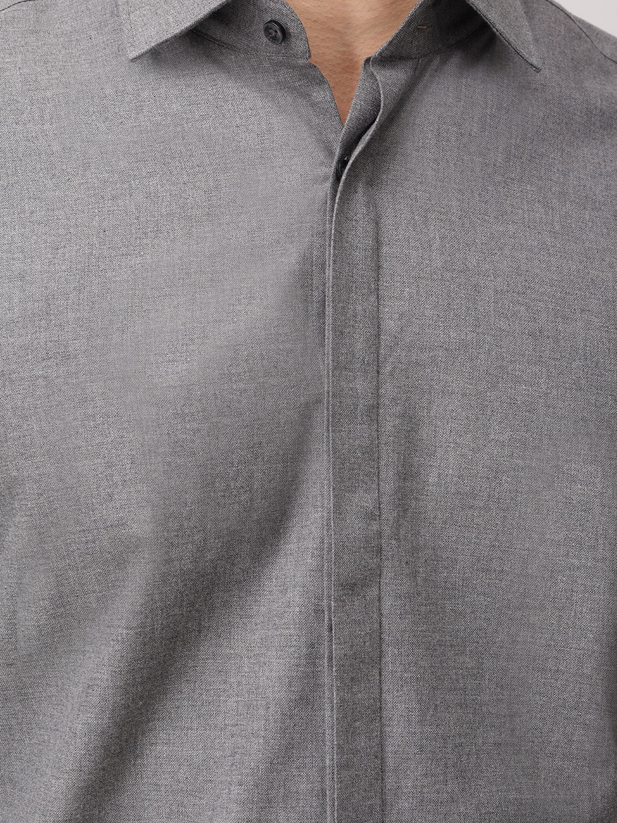 

Рубашка Slim Fit хлопковая, Серый, 50534882/086