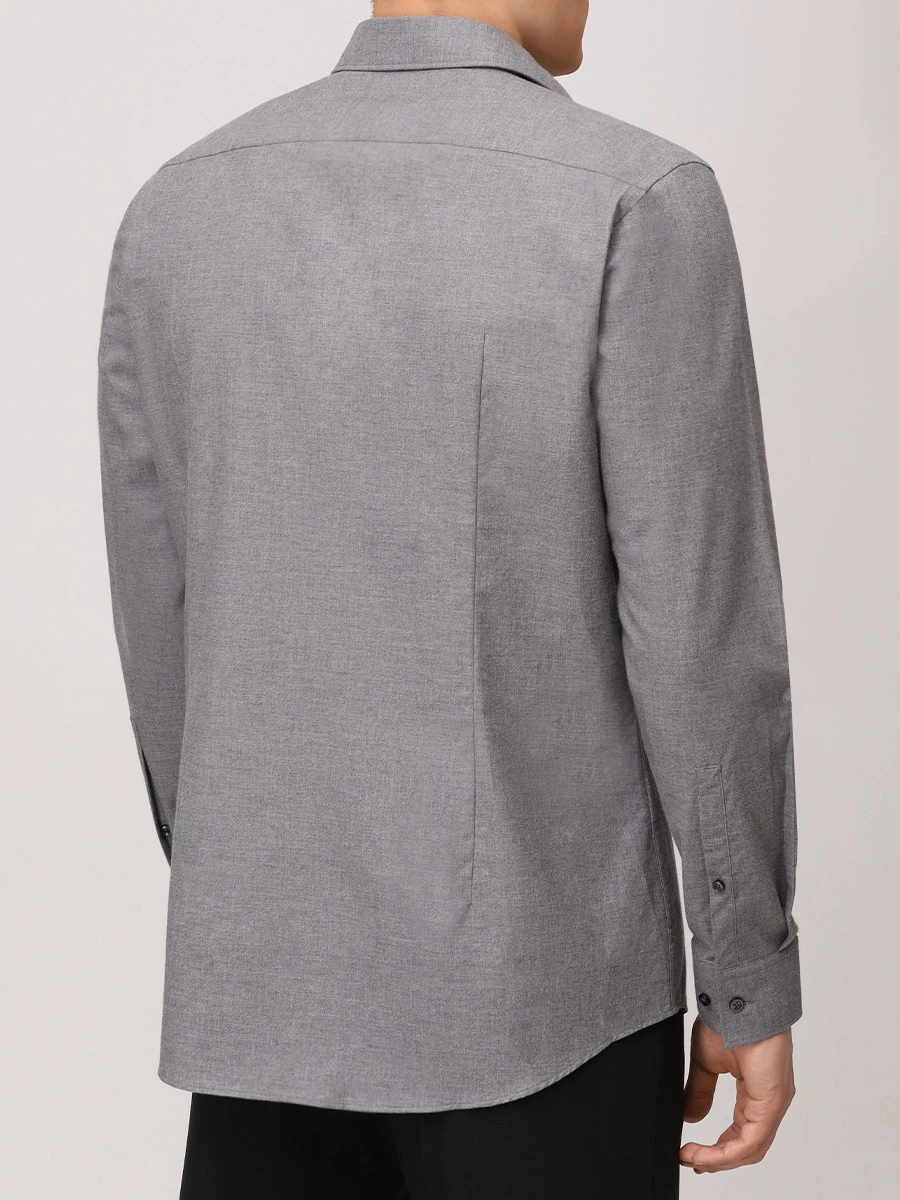 Рубашка Slim Fit хлопковая HUGO 50534882/086 Серый  Фото 3