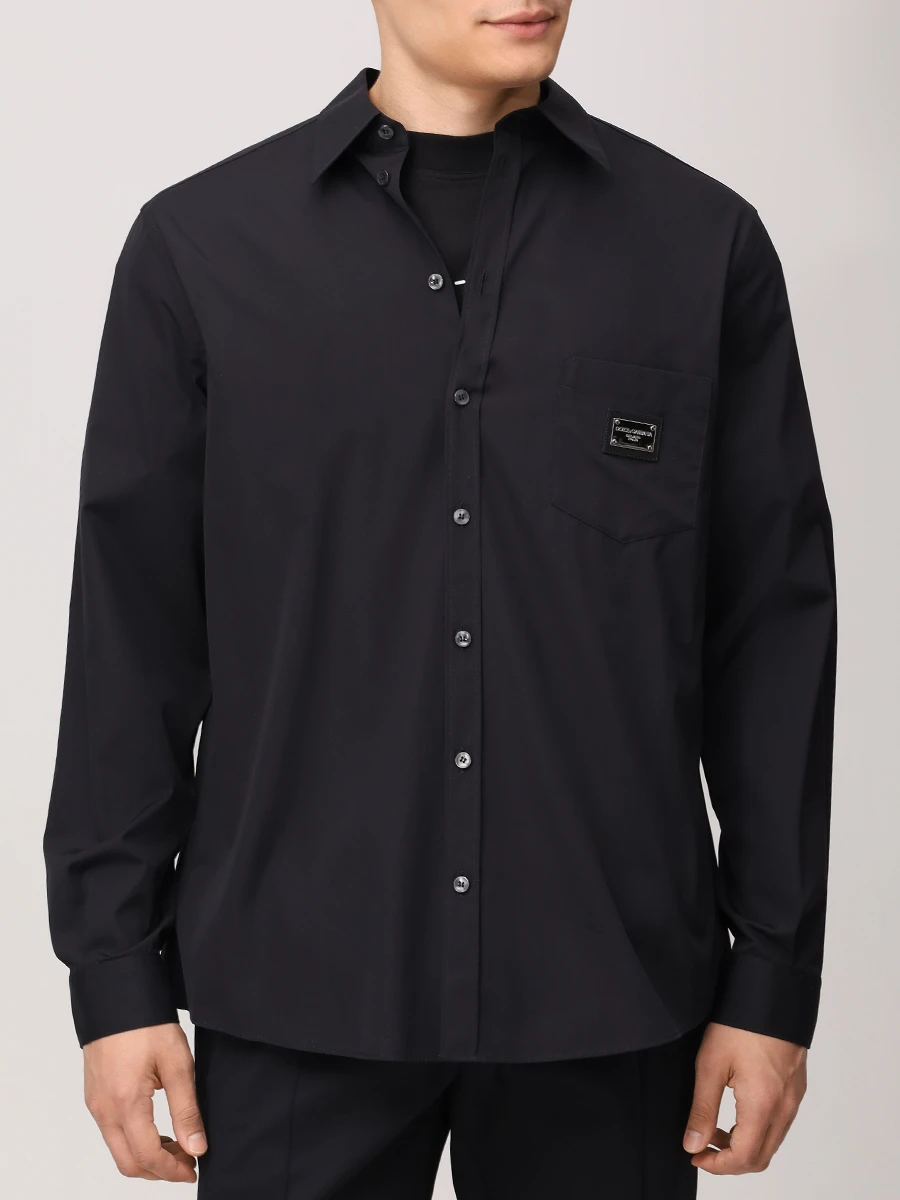 

Рубашка Regular Fit хлопковая, Черный, G5JG4T FU5U8 N0000