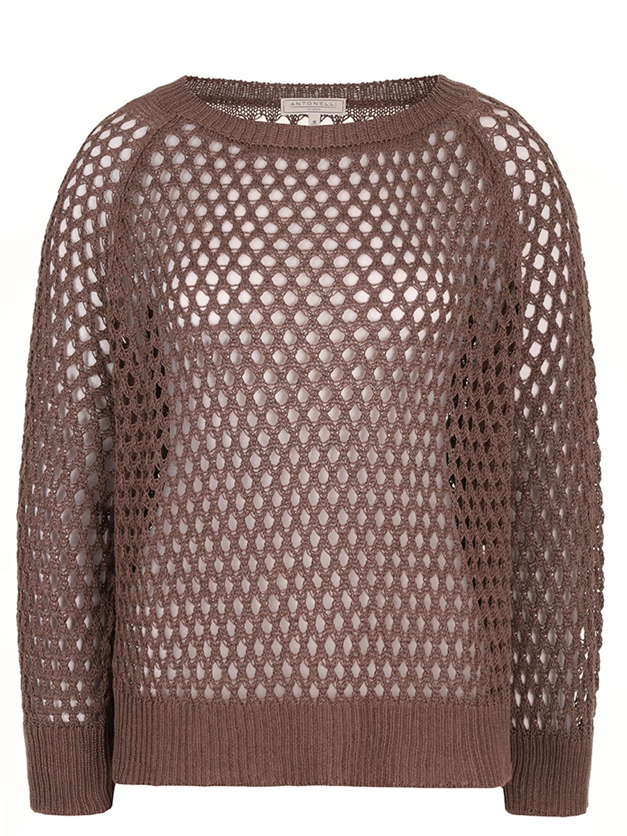 Джемпер льняной ANTONELLI FIRENZE 41472N - 01892 20229 Коричневый 