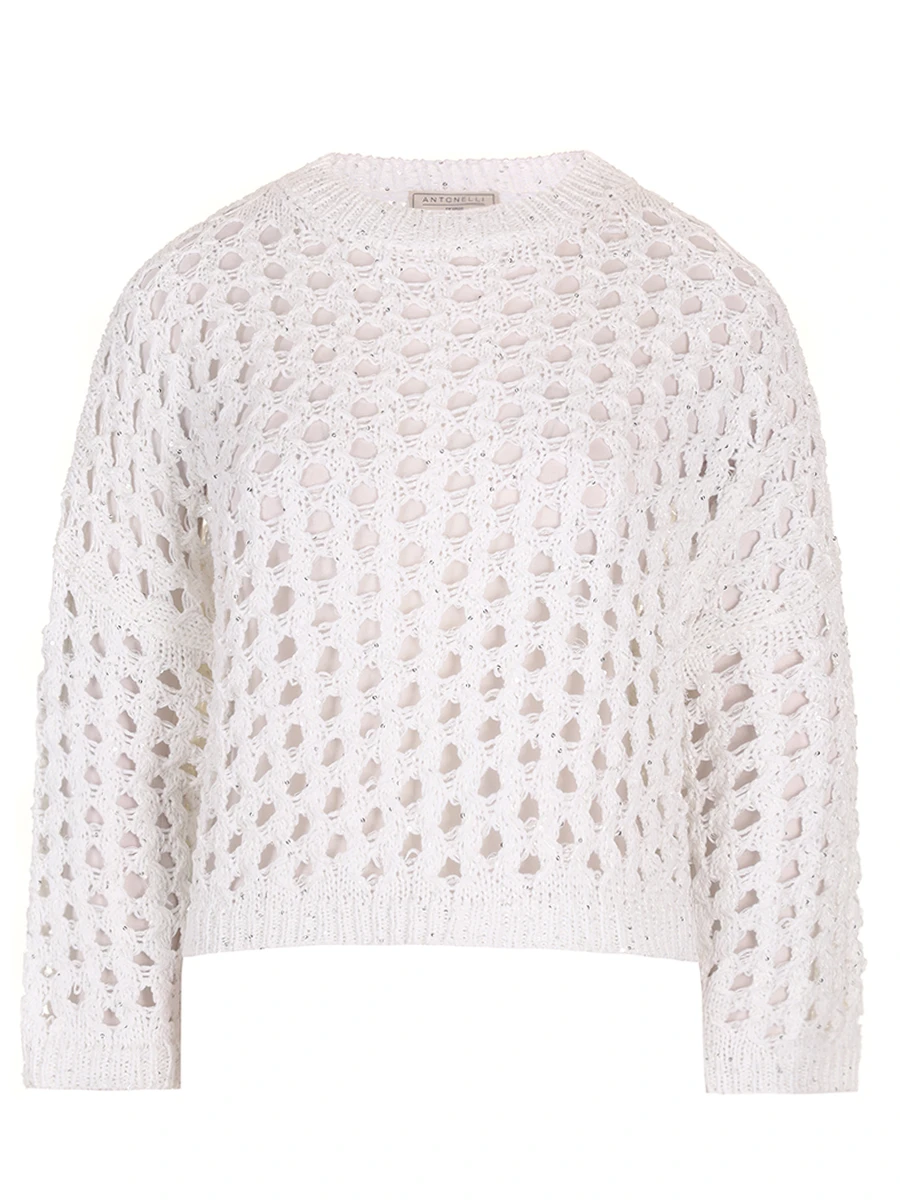 Джемпер хлопковый ANTONELLI FIRENZE 41545N - 40704 B1 Белый 