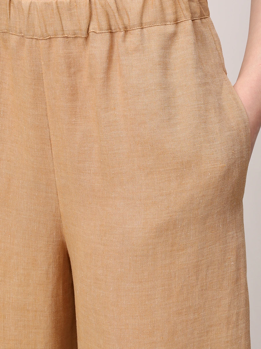 Брюки льняные ANTONELLI FIRENZE N8863 - 528 115 Бежевый  Фото 5