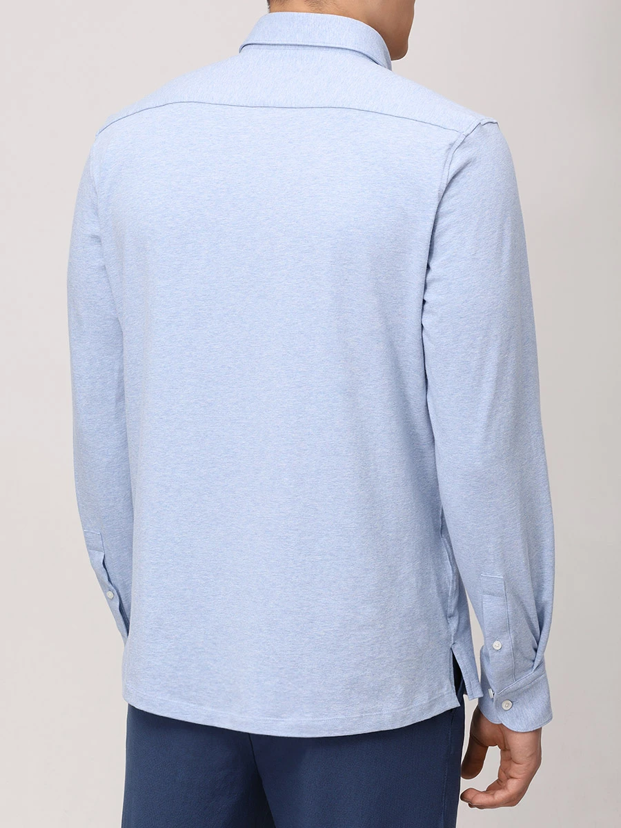 Поло Casual Fit хлопковое BOSS 50535415/450 Голубой  Фото 3