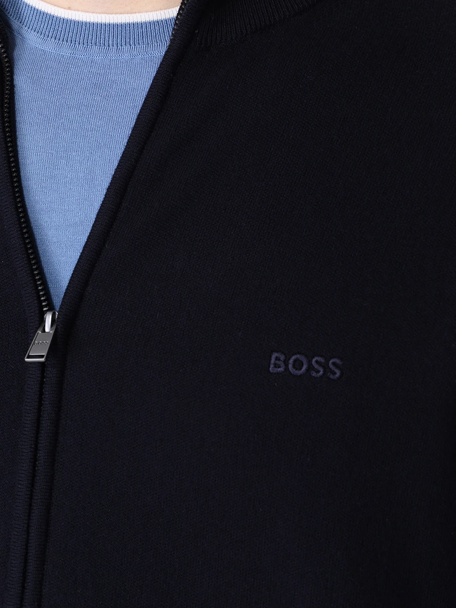 Кардиган хлопковый BOSS 50505998/404 Синий  Фото 5