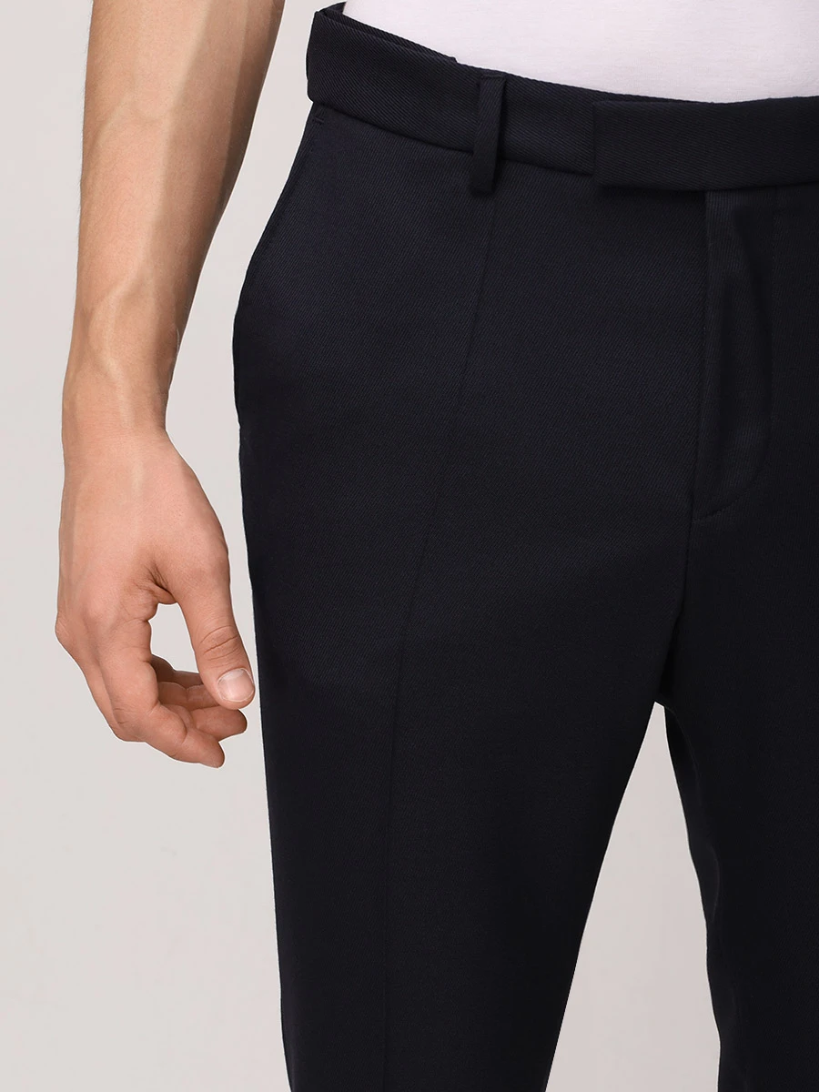 Брюки Slim Fit шерстяные BOSS 50534883/410 Синий  Фото 5