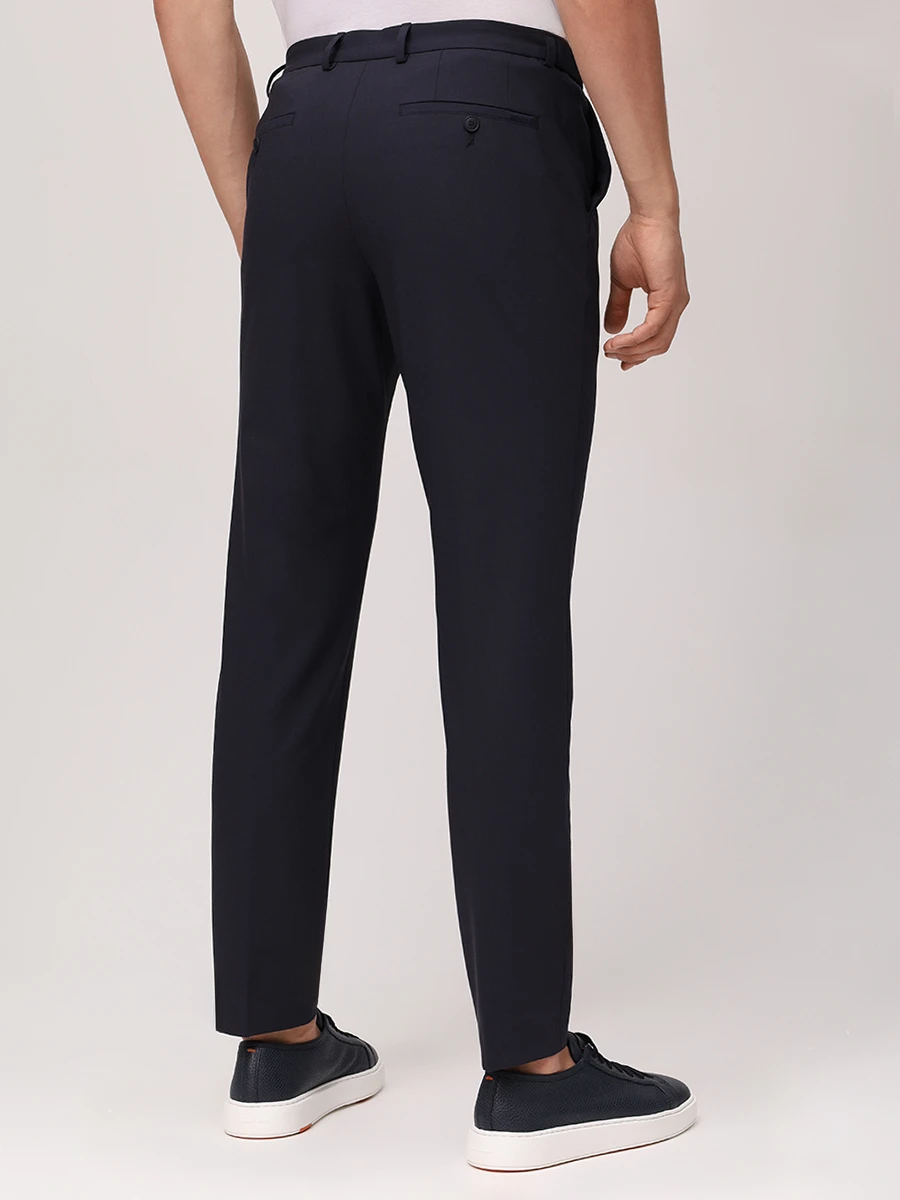 Брюки однотонные BOSS 50535040/404 Синий  Фото 3