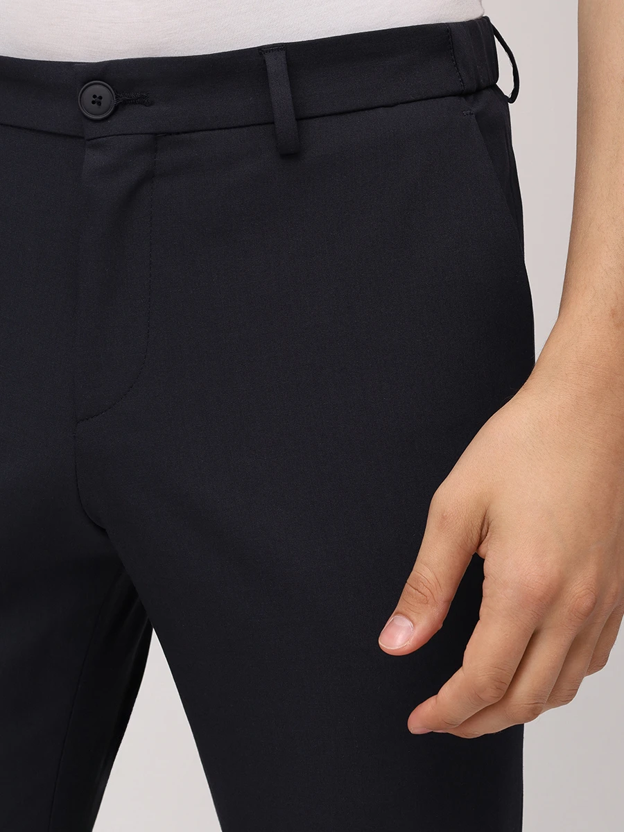 Брюки однотонные BOSS 50535040/404 Синий  Фото 5