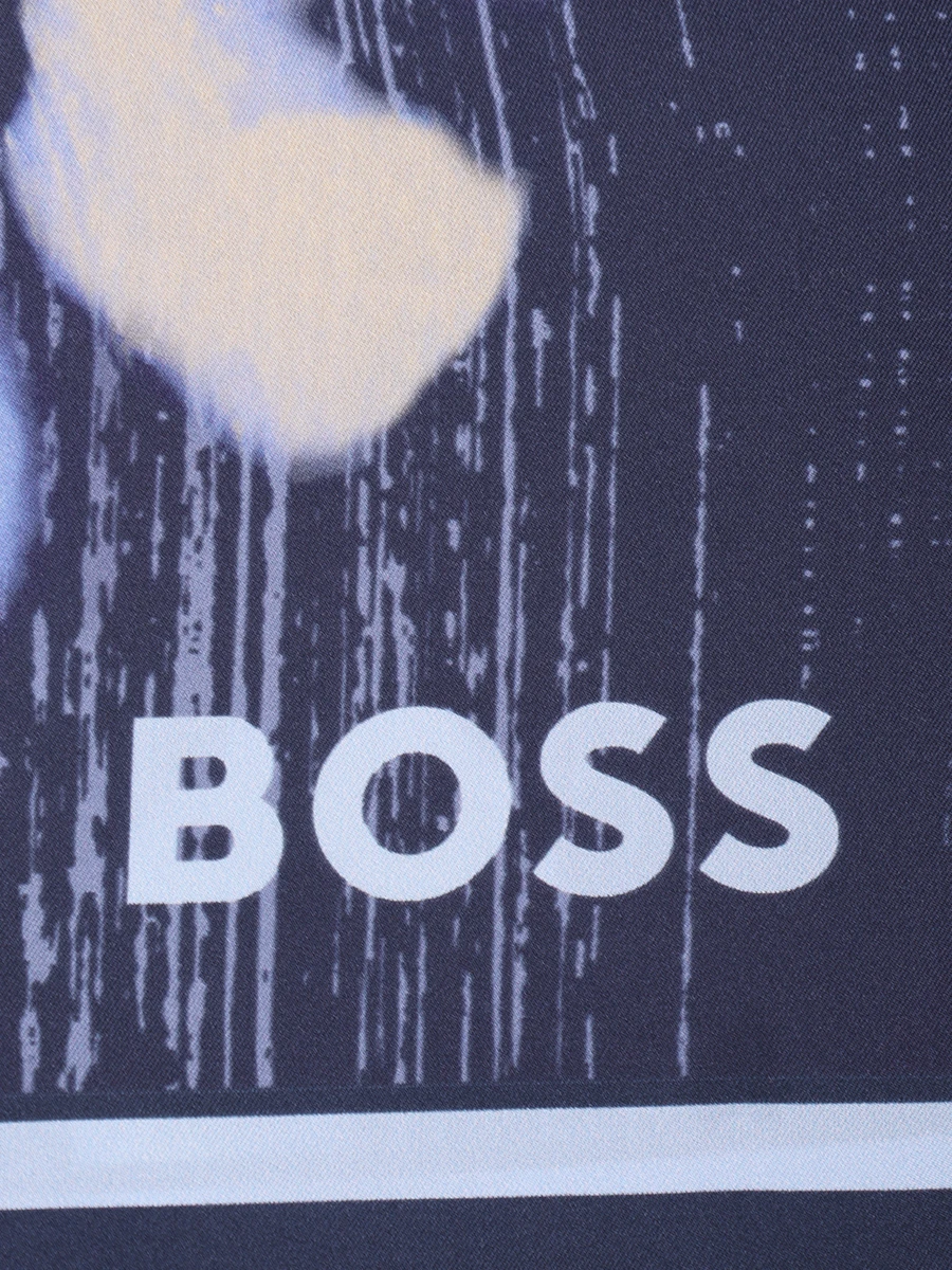 Платок шелковый BOSS 50536118/406 Синий  Фото 2