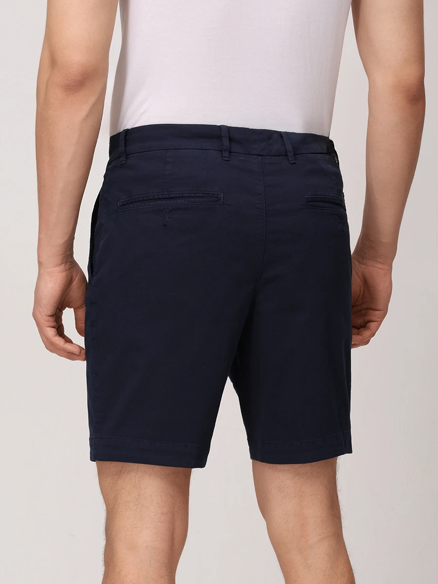 Шорты Slim Fit хлопковые BOSS 50530857/404 Синий  Фото 3