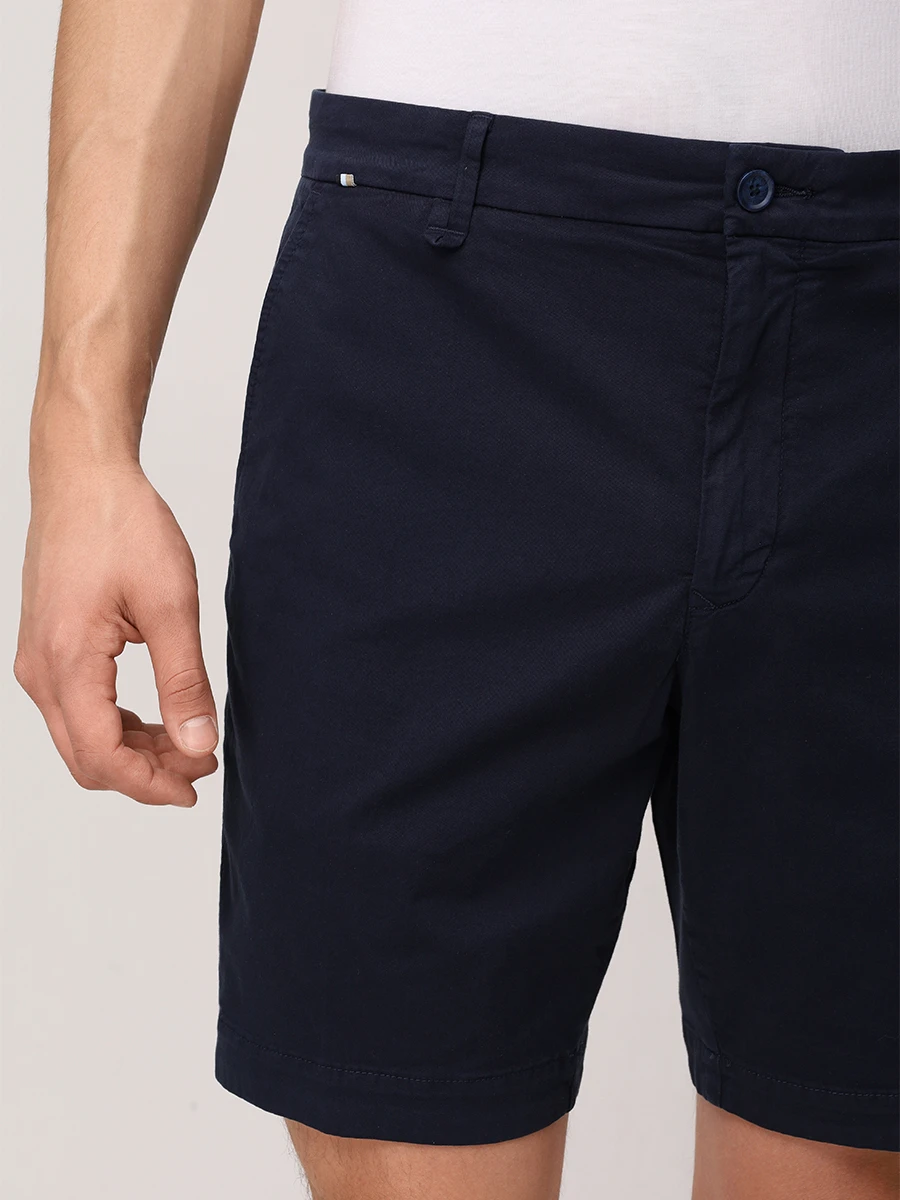 Шорты Slim Fit хлопковые BOSS 50530857/404 Синий  Фото 5